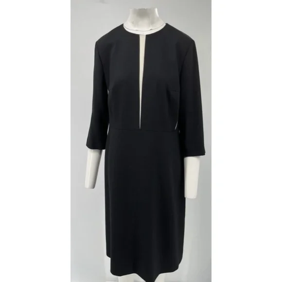 navy blue dress for baby girl White Cotton Poplin Ankle Length Paneled Dress 66